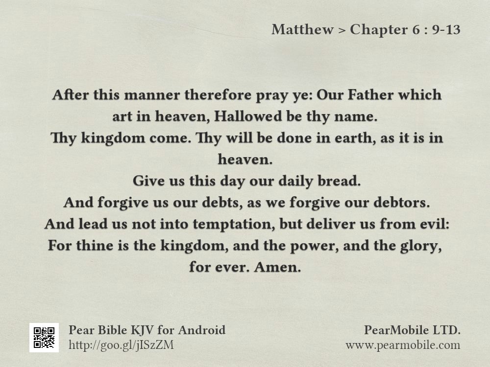 Matthew, Chapter 6:9-13
